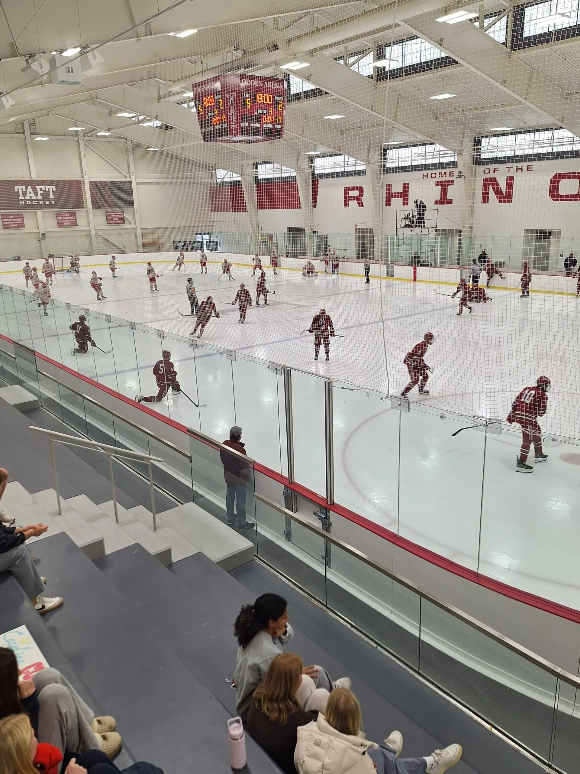 Hockey players during a match